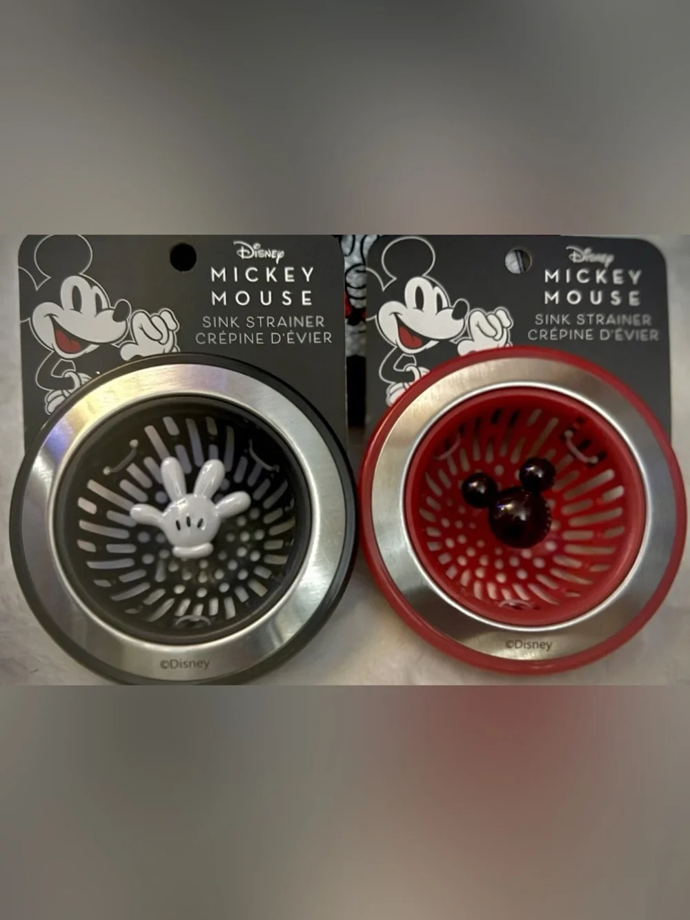 Disney Mickey Mouse Kitchen Sink Strainer Set - Red and Black